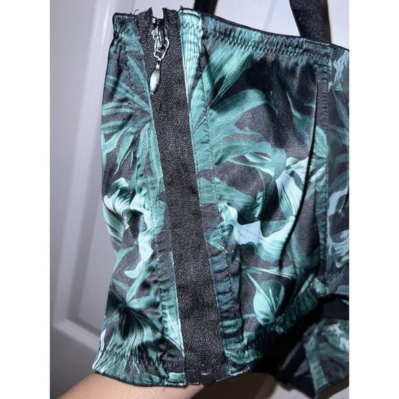 VICTORIA'S SECRET Very Sexy Shine Bling Bead Strap Bra Top Tropical Palm - Picture 13 of 16